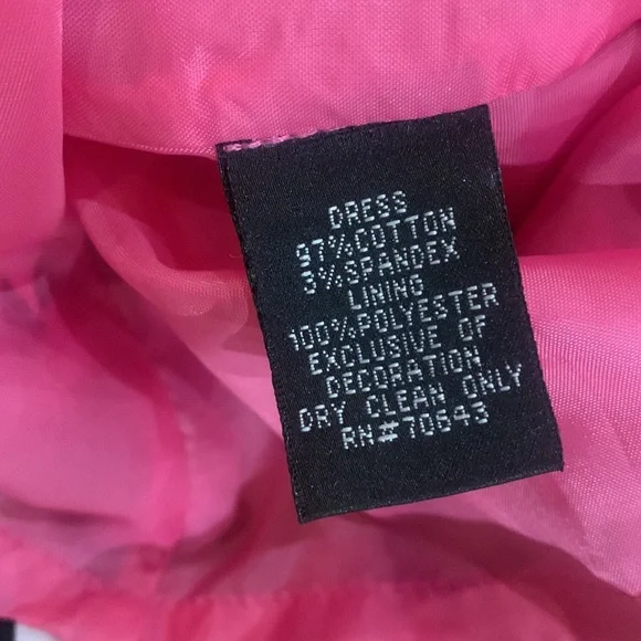 PINK AND BLACK AND WHITE JESSICA HOWARD DRESS WITH PINK RIBBON BELT. Sleeveless - Picture 8 of 9